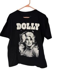 Black Graphic Dolly Parton Shirt